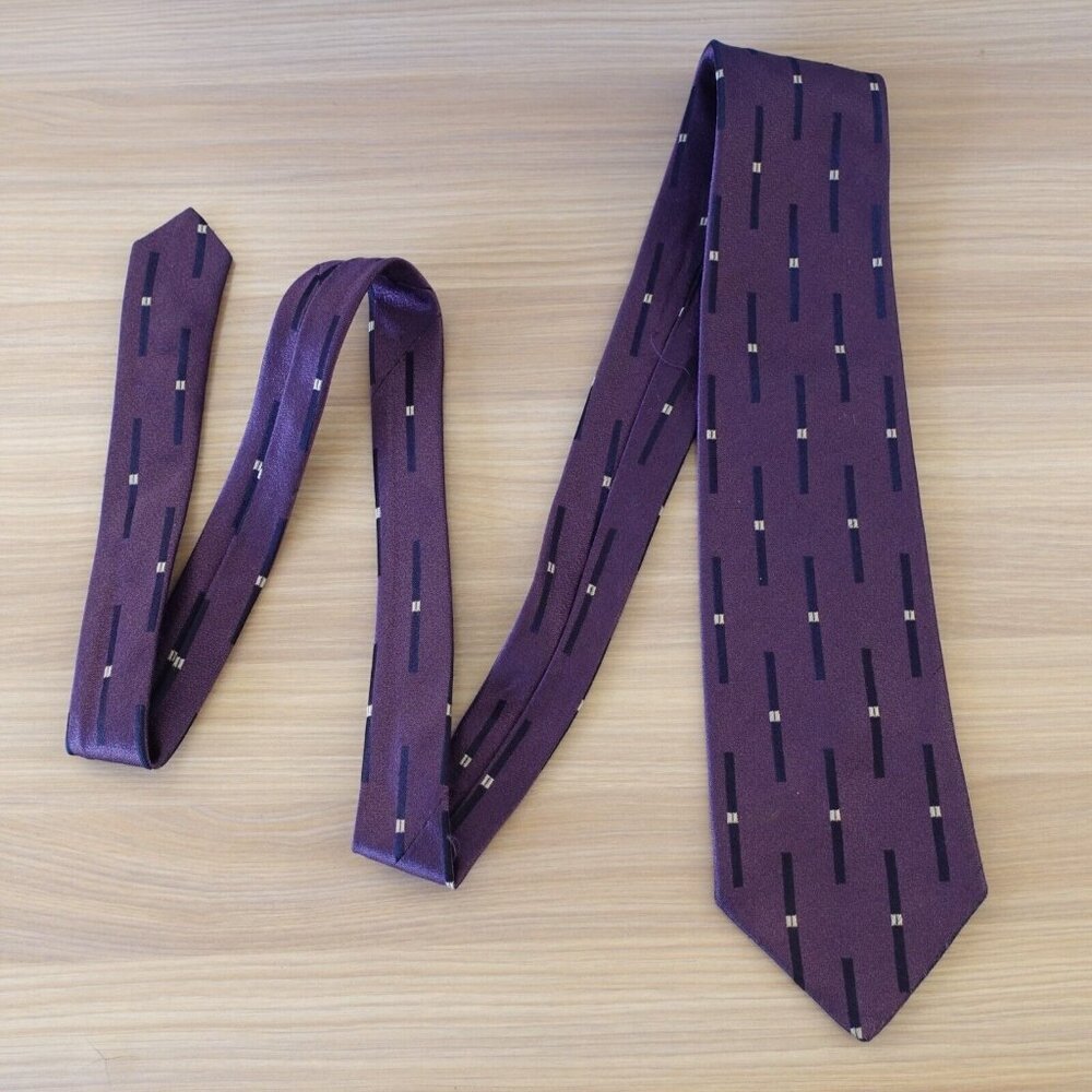 Liberty Neck Tie Mens Purple Solid Silk Classic Luxury Suit‎ Dress Plum ENGLAND
